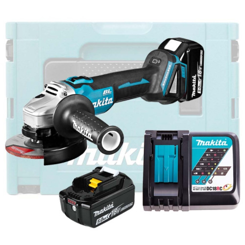 Угловая шлифмашина аккумуляторная Makita DGA504RTJ