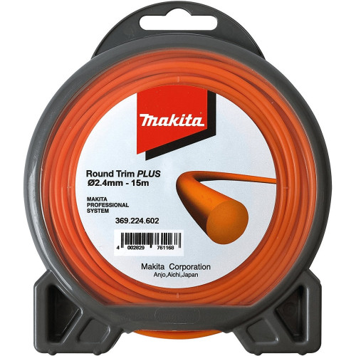 Леска круглая, 2.4 мм, 15 м, Round Trim Plus Makita 369224792