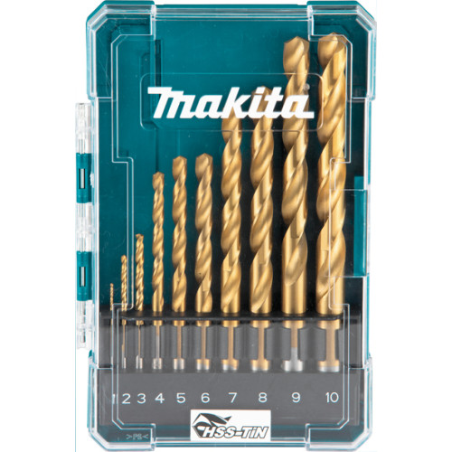 Набор сверл по металлу HSS-TiN Economy, 10 шт. (1-10 мм, шаг 1.0 мм) Makita D-72849