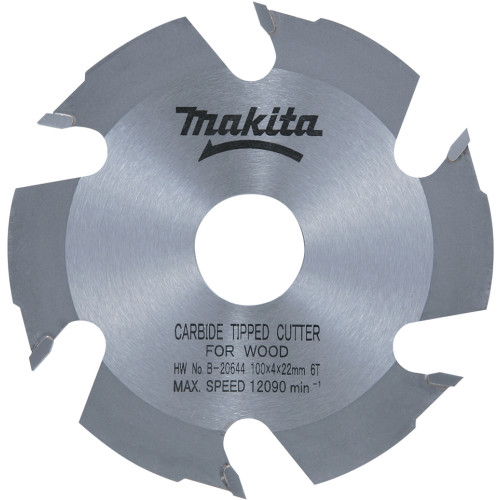 Шпоночная дисковая фреза для твердого дерева, 100x4.0х22 мм, 6T Makita B-20644