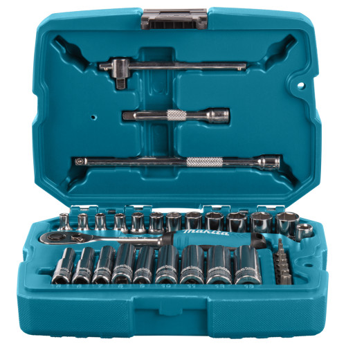 Набор ключей и головок 34 предмета 1/4 Makita B-65567