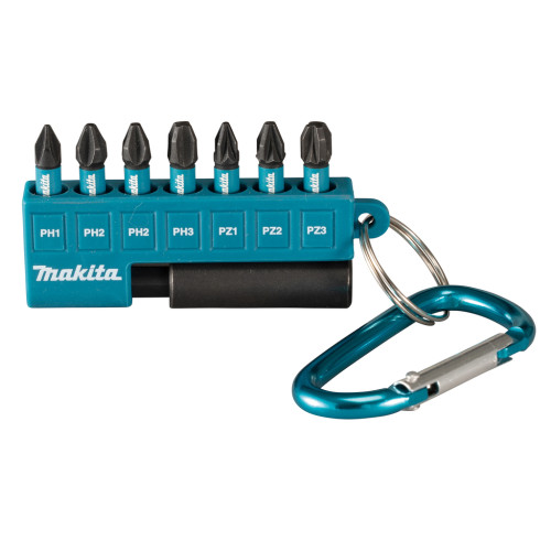 Набор насадок 25 мм Impact Black с держателем на карабине, 8 шт Makita E-11994
