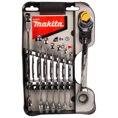 Набор комбинированных ключей 8 шт. (8, 10, 12, 13, 14, 15, 17, 19 мм) Makita B-65523