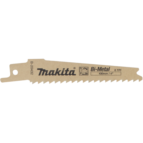 Сабельное полотно для дерева с гвоздями BiM 100x19x0.9 мм, 6TPI, 5 шт Makita B-20432
