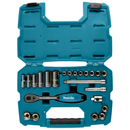 Набор ключей и головок 23 предмета 3/8 Makita B-65573
