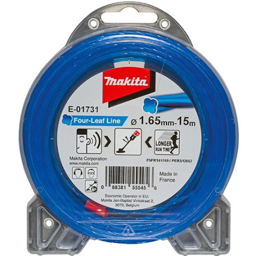 Леска бесшумная спиральная Клевер, 1.65 мм, 15 м Makita E-01731