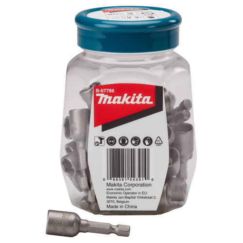 Магнитная насадка для кровельных саморезов (банка), 10х50, E-form, 1/4, 30 шт Makita B-67789