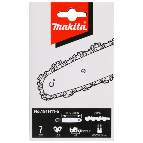 Цепь 35 см (3/8 / 1,3 мм / 52 зв) к цепной пиле UC3530A / UC3541A / UC3551A Makita (191H11-5)