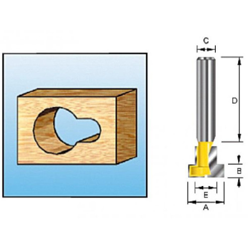 Фреза д/замк отв.9.5х4.76х8х32, Makita, D-11988