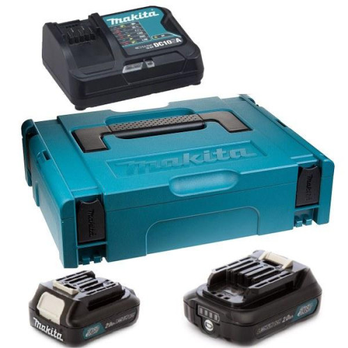 Набор СXT 10.8/12В аккумулятор 2 х BL1020B 2.0Ач, зарядное DC10SA и MakPac 1 Makita PSK MKP1SA122 (197660-8)